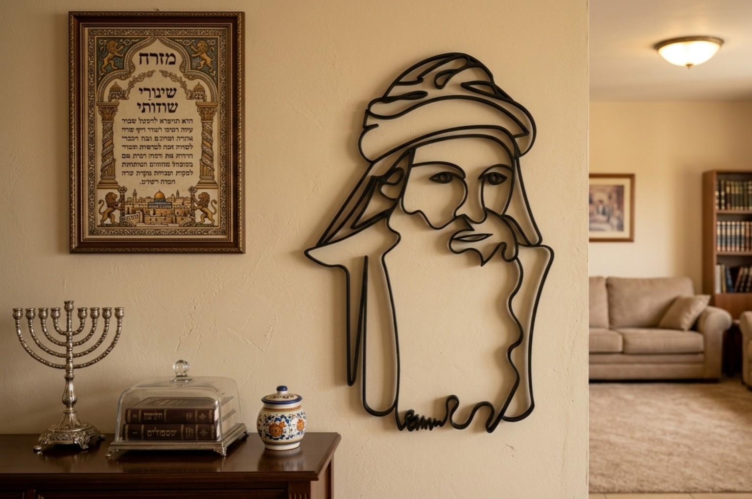 דיוקן רב תלת־ממדי בסגנון קו אחד